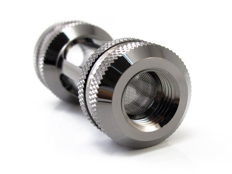 XSPC G1/4" Inline Filter, Black Chrome - Image 2